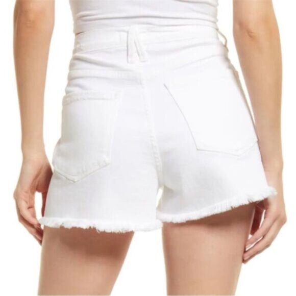 Good American Good '90s Denim Cutoff Shorts White sz 6/28 - Picture 2 of 6